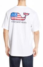 Men's Vineyard Vines 'american Flag Whale' Graphic T-shirt - White
