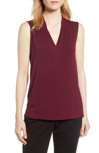 Women's Vince Camuto Sleeveless V-neck Top - Red
