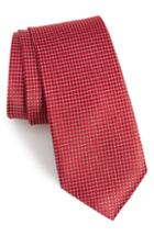 Men's Nordstrom Men's Shop Kensington Check Silk Tie, Size - Red