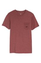 Men's Vans Everyday Embroidered Pocket T-shirt, Size - Burgundy
