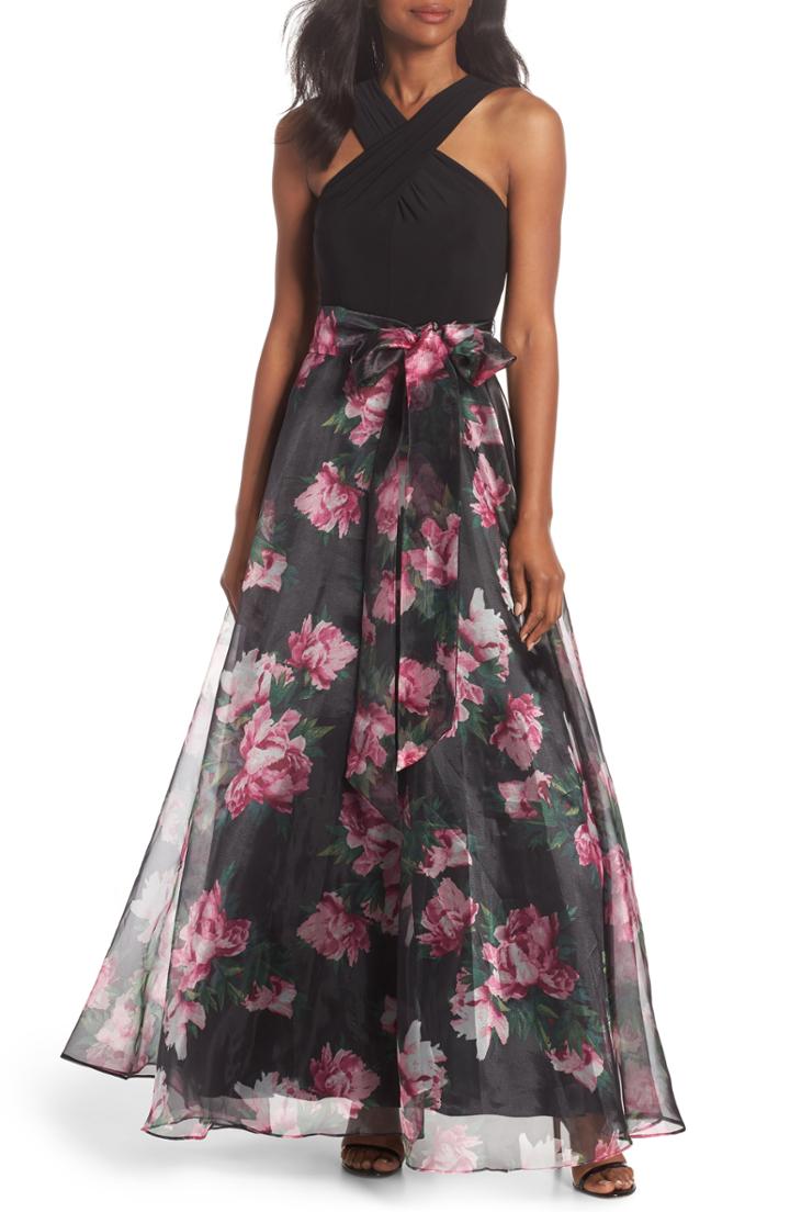 Women's Eliza J Crisscross Neck Ballgown