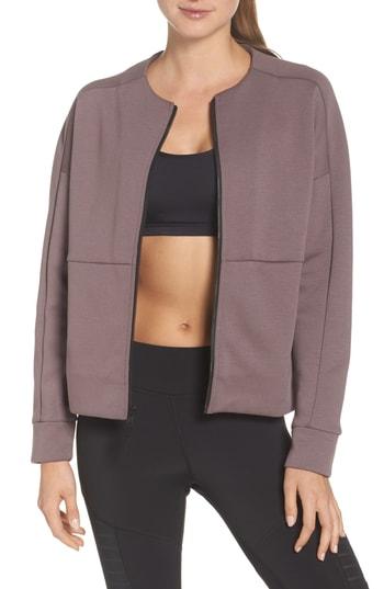 Women's Reebok Training Supply Full Zip Sweatshirt, Size - Grey