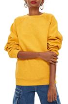 Women's Topshop Crewneck Sweatshirt Us (fits Like 10-12) - Yellow