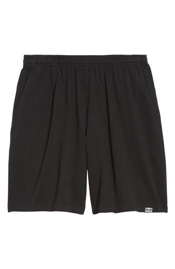 Men's Obey Eyes Heavyweight Sport Shorts, Size - Black