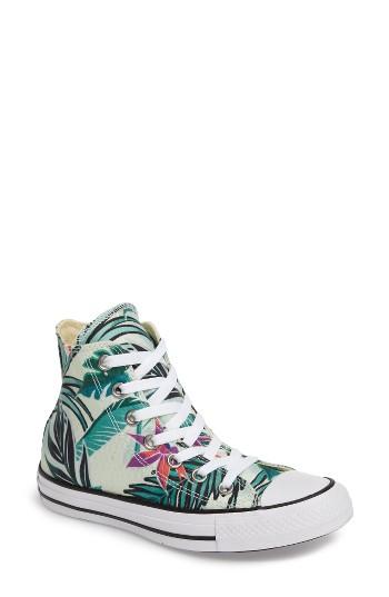 Women's Converse Chuck Taylor All Star Print High Top Sneaker M - Green