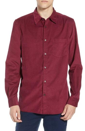 Men's French Connection 28 Wales Regular Fit Corduroy Shirt - Red