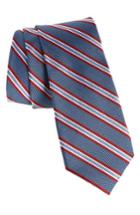 Men's Nordstrom Men's Shop Curtis Stripe Silk Tie, Size - Red