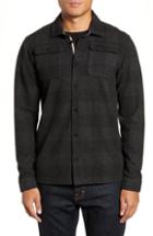 Men's Ted Baker London Chekmay Slim Fit Plaid Overshirt (xxl) - Black