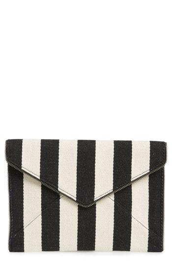 Rebecca Minkoff Leo Canvas Envelope Clutch - Black