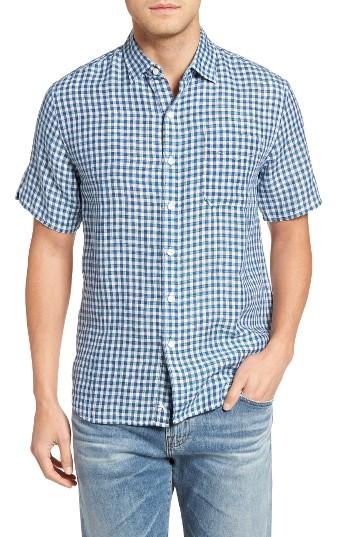 Men's Tommy Bahama Check Stamos Standard Fit Linen Sport Shirt