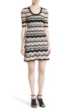 Women's M Missoni Ripple Ribbon Fit & Flare Dress Us / 38 It - Pink