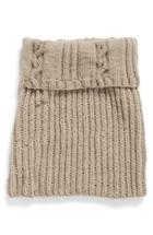 Women's Nirvanna Designs Oversize Cable Knit Wool Infinity Scarf, Size - Beige