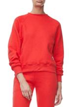 Women's Good American Good Sweats The Not-so-basic Crew Sweatshirt - Red