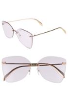 Women's Alexander Mcqueen 64mm Oversize Rimless Sunglasses -