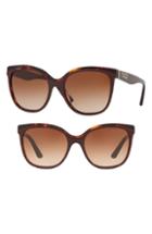 Women's Burberry Marblecheck 55mm Square Sunglasses - Bordeaux Gradient