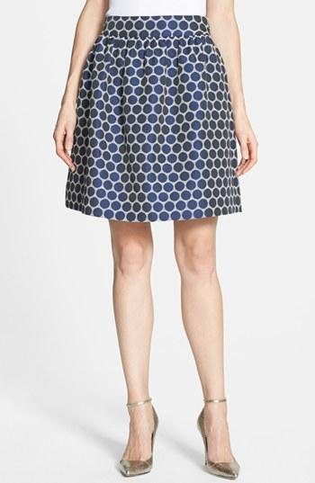 Kate Spade New York 'spade' Woven Skirt French Navy/