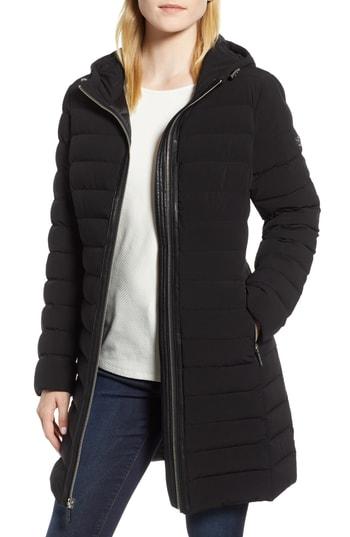 Women's Michael Michael Kors Quilted Packable Coat - Black