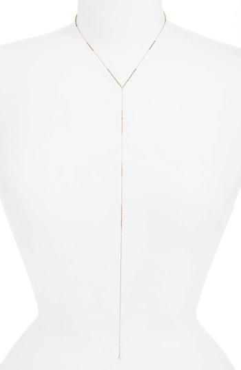 Women's Poppy Finch Shimmer Pearl Gold Y-necklace