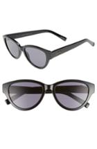 Women's Quay Australia Rizzo 55mm Cat Eye Sunglasses - Black/ Smoke