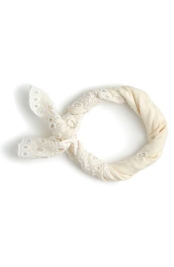 Women's J.crew Floral Eyelet Bandana, Size - White