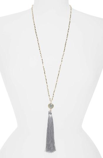 Women's Canvas Jewelry Beaded Tassel Pendant Necklace