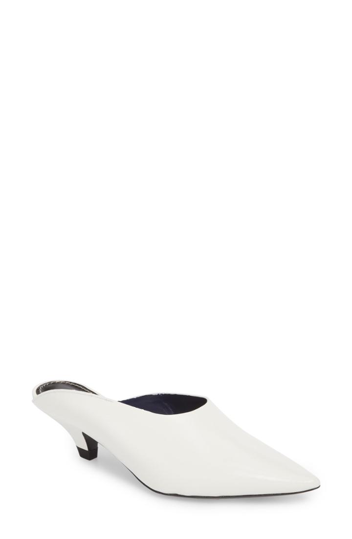 Women's Proenza Schouler Asymmetric Pointy Toe Mule Us / 37eu - White