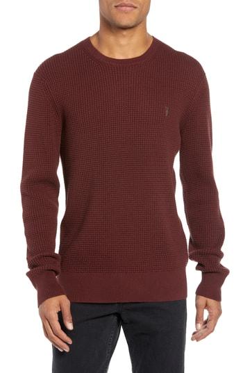 Men's Allsaints Wells Crewneck Slim Fit Sweater - Red