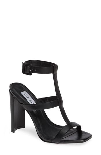 Women's Steve Madden Megan T-strap Sandal .5 M - Black