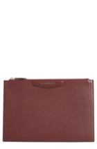 Givenchy Medium Antigona Leather Pouch - Burgundy