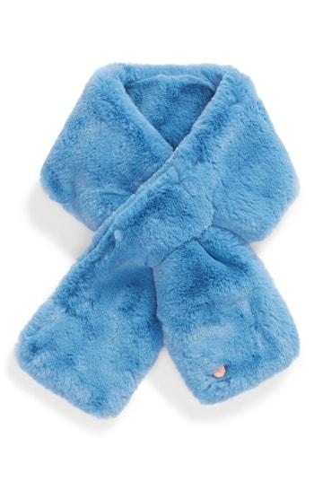 Women's Ted Baker London Faux Fur Pull Through Scarf, Size - Blue