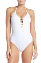 Women's La Blanca Caged Strap One-piece Swimsuit - White