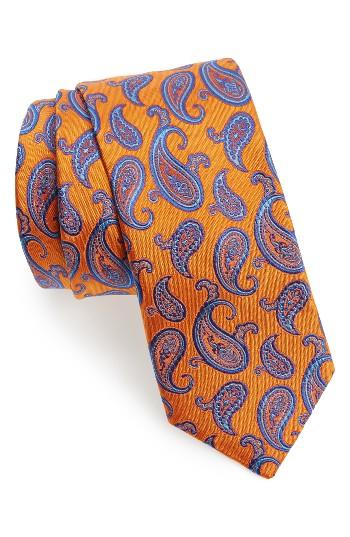 Men's Ted Baker London Paisley Silk Tie, Size - Yellow