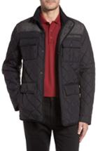 Men's Vince Camuto Diamond Quilted Full Zip Jacket - Black (online Only)