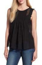 Women's Lucky Brand Swiss Dot Tank Top - Black
