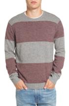 Men's Rvca Channels Crewneck Sweater, Size - Grey