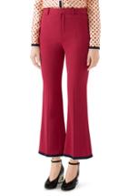 Women's Gucci Stretch Cady Crop Bootcut Pants Us / 38 It - Red