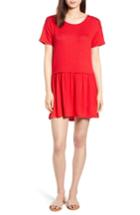 Women's Bobeau Knit Tee Dress - Red
