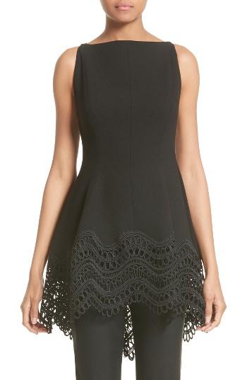 Women's Lela Rose Wave Lace Top