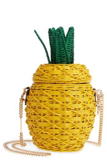 Michael Kors Wicker Pineapple Shoulder Bag - Yellow