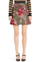 Women's Dolce & Gabbana Metallic Jacquard Miniskirt Us / 48 It - Red