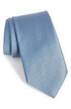 Men's Ermengildo Zegna Herringbone Silk Tie, Size - Blue