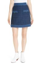 Women's Kate Spade New Yoke Denim Trim Tweed Skirt - Blue