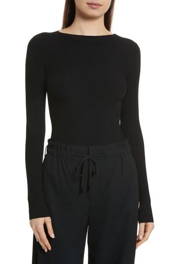 Women's Vince Boat Neck Ribbed Top