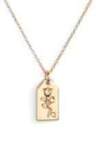 Women's Lulu Dk X We Wore What Small Rose Tag Pendant Necklace