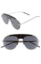 Women's Dior Revolution 58mm Aviator Sunglasses - Black/ Palladium