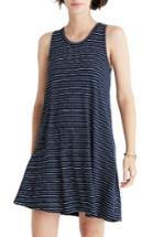 Women's Madewell Holly Stripe Shift Dress, Size - Blue