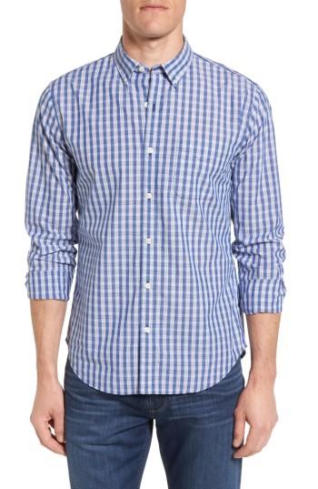 Men's Bonobos Slim Fit Gingham Sport Shirt, Size - Blue