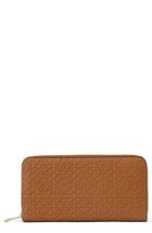 Women's Loewe Leather Zip Around Wallet - Brown