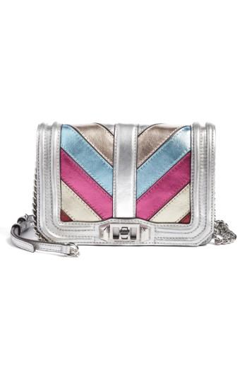 Rebecca Minkoff Small Love Patchwork Leather Crossbody Bag - Metallic