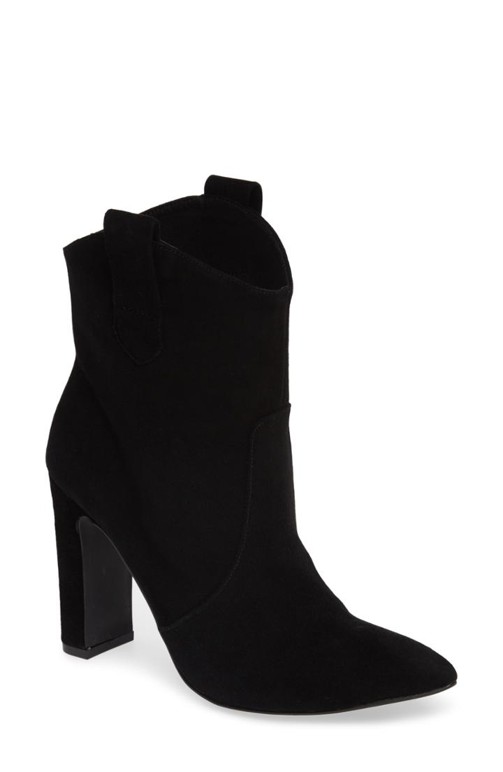 Women's Kristin Cavallari Karly Suede Bootie .5 M - Black